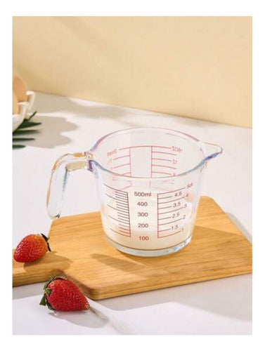 Jarra Medidora Vaso Medidor 500ml 16oz 2tzs Vidrio - Norplat 500ml