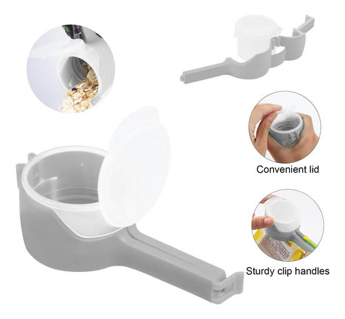 Pack 4 Clips Sella Bolsas Alimentos Con Tapas - Norplat Multicolor