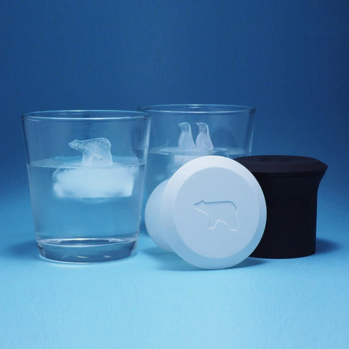 Molde De Silicona Para Oso Polar Y Pingüino De Hielo - Cukin Blanco