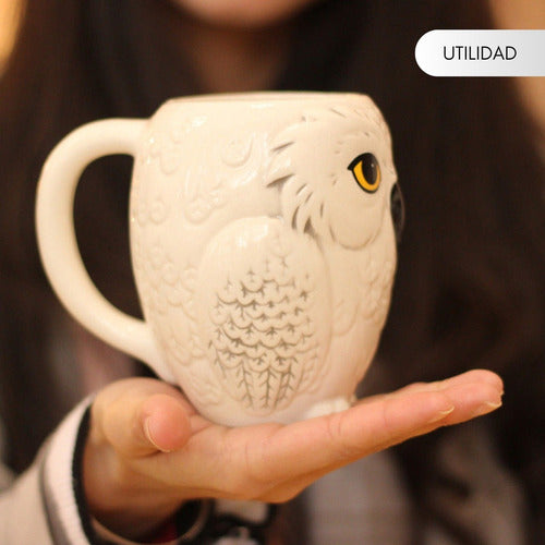 Norplat Tazon Buho 3d Ceramica 250ml Cafe Te Decorativo Blanco