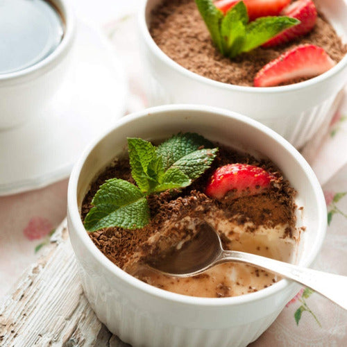 Pack 12 Tazones Grandes Apto Para Horno 270ml - Norplat Blanco