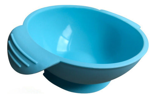 Bowl Grande Silicona Con Ventosa Para Bebé Y Niño - Norplat Celeste