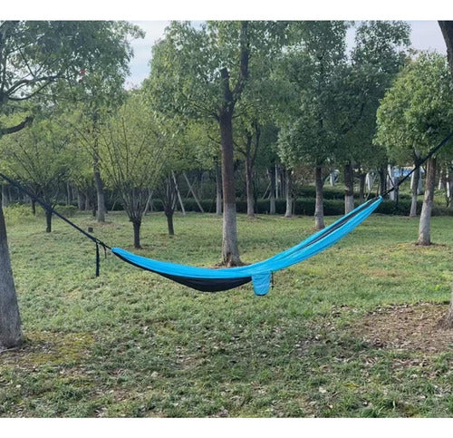 Hamaca Paraguaya Camping Norplat Mosqueton Correa Premium Azul