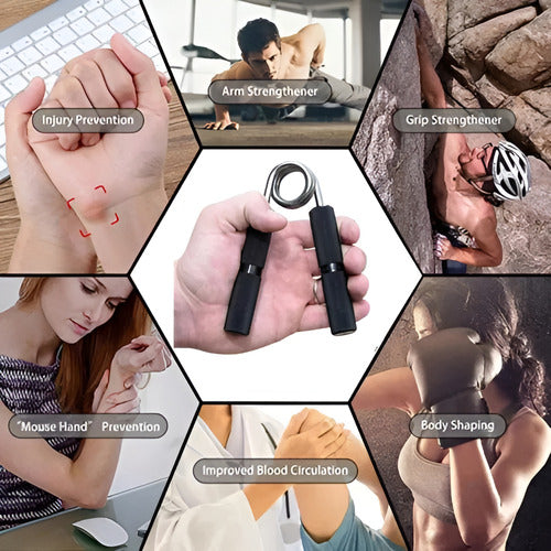 Hand Grip Resistencia Ejercicio Fortalecedor Muñeca Norplat Plateado