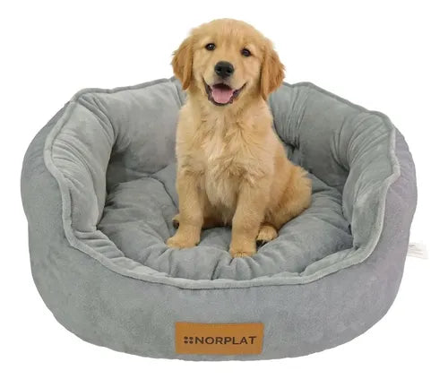 Cama Antiestres Norplat Perro Gato Con Cojín Reversible 60cm Gris Cama Antiestres Reversible