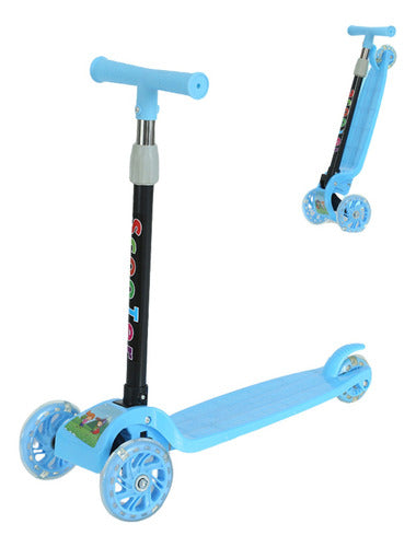 Scooter Rebelde Kids Con Luces Para Niños / Niñas Azul Ositos