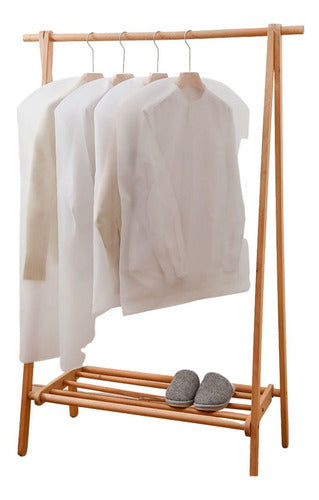 5 Bolsas Transparentes Cubre Terno Colgar Closet 140x60 Cms Transparente