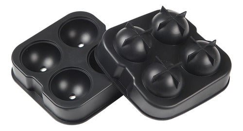 Molde De Silicona Para Bolas De Hielo 4.5 Cm - Cukin Negro
