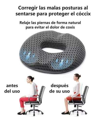 Cojin Antiescaras Picaron Ortopedico Lavable Funda - Norplat Negro