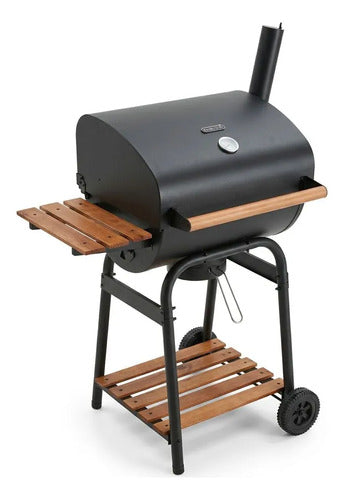 Parrilla Carbón Onni Norplat Estilo Tambor Bbq Grill Asador Negro