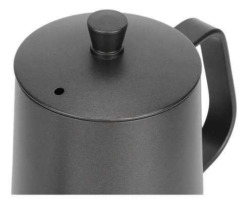 Tetera Cuello Cisne Negra 350 Ml Café Te De Acero Inoxidable Negro