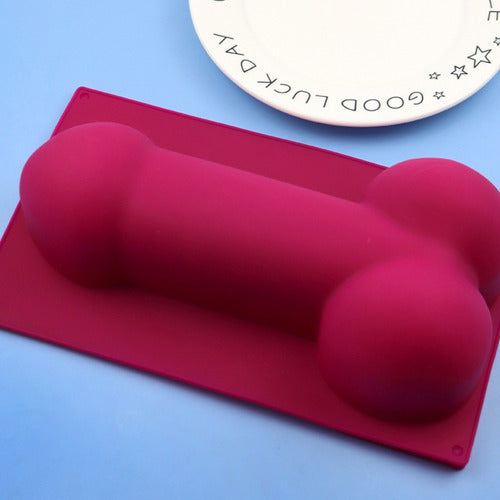 Molde De Silicona Pene Grande Queque Despedida Solteras Fucsia