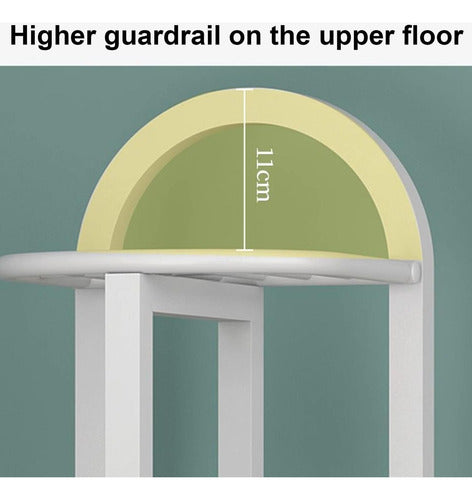 Porta Macetero Norplat 7 Macetas Estante Atril Planta Metal Blanco Lisa