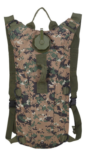 Mochila Hidratacion Camelbak Outdoors + Bolsa Agua - Running Verde Camuflado Liso