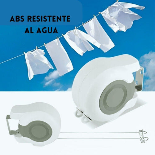 Tendedero Retractil Extensible Colgador Ropa Pared Norplat  Gris