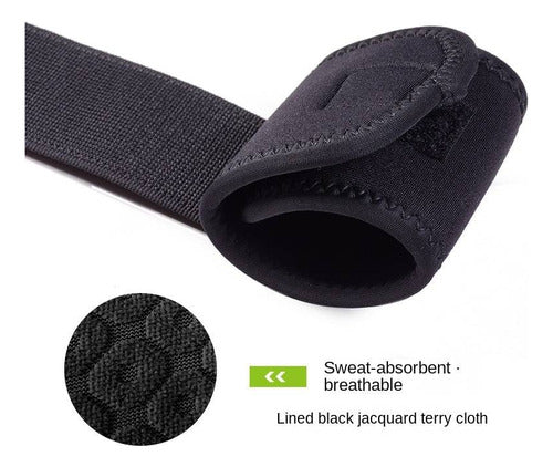 Par De Epicondileras Coderas Muñequeras Deportivas Fitness  - Negro - Adulto