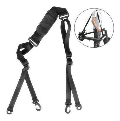 Correa Larga - Hombro Para Llevar Scooter / Eciclos Negro