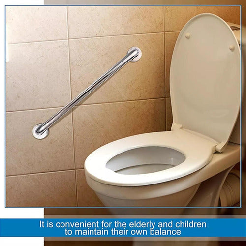 Pack 3 Manillas Barra De Seguridad Baño Wc Ducha - Norplat Plateado