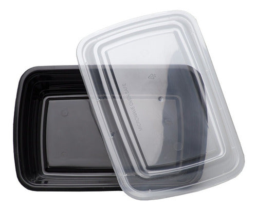 Recipientes Comida Pack 50pz Ecológico Reutilizable - Cukin Negro