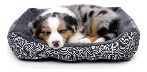 Cama Mascota Ultrasuave Gato Perro Xxl Hasta 50kg - Wuf Azul 04