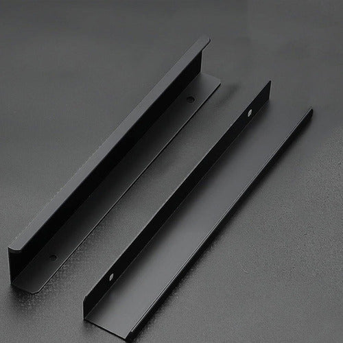 10 Tiradores Para Muebles Cocina Tornillos Manillas Norplat Negro