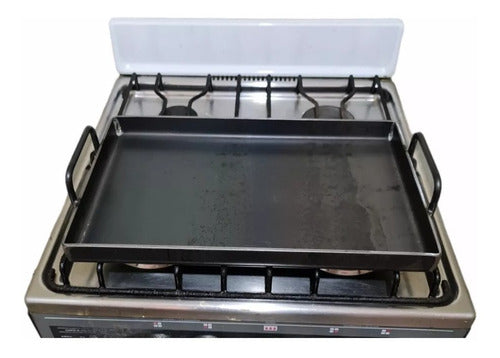 Plancha Churrasquera 38 X 24 Cm Espesor 4mm - Cukin Negra