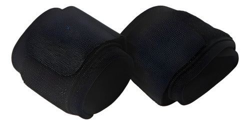 Par De Epicondileras Coderas Muñequeras Deportivas Fitness Negro