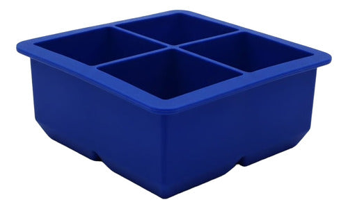 Molde De Silicona Para Cubos De Hielo 5cm - Cukin Azul Eléctrico