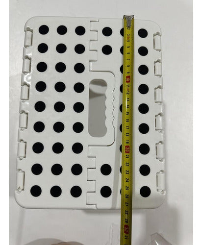 Taburete Piso Plegable Banquito Pórtatil Escala - Norplat Blanco