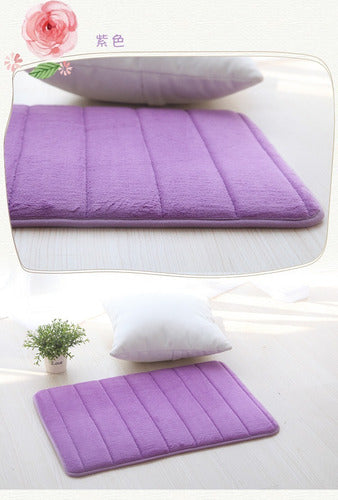 Alfombra Baño Engomado Antideslizante 60x40cm Suave Norplat - Violeta - Lisa