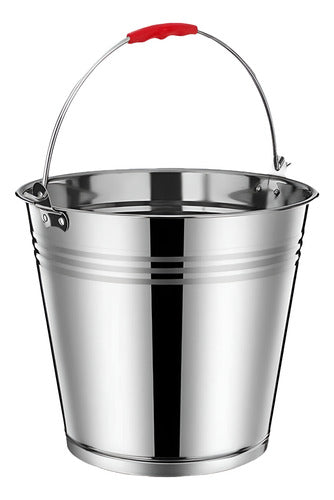 Hielera Cubetera Balde De Acero Para Botella Latas Hielo Bar Plata