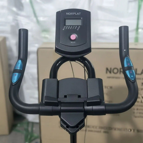 Bicicleta Estatica Norplat S4k Spinning Fitness Volante 4kg Rosa Y Negro