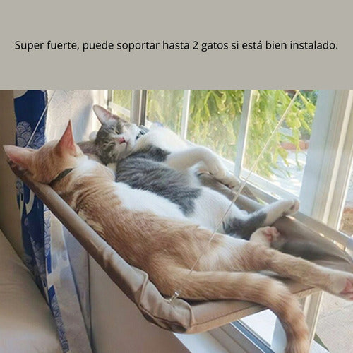 Hamaca Para Gatos Cama De Gato Cama Colgante Ventana - Wuf Beige Liso