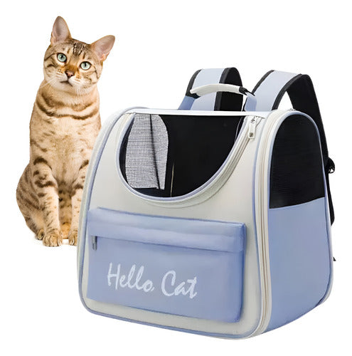 Norplat Mochila Transportador Viaje Mascota Bolso Gato Perro Violeta