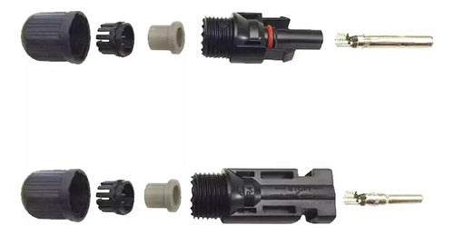 10 Pares Conector Mc4 Macho Hembra Ip67 Cat Iii/2 - Norplat Negro