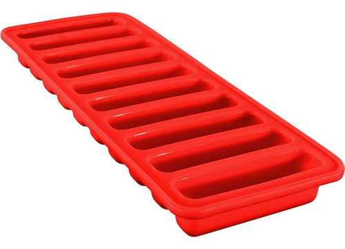 Molde De Silicona Para Cilindros De Hielo - Cukin Rojo