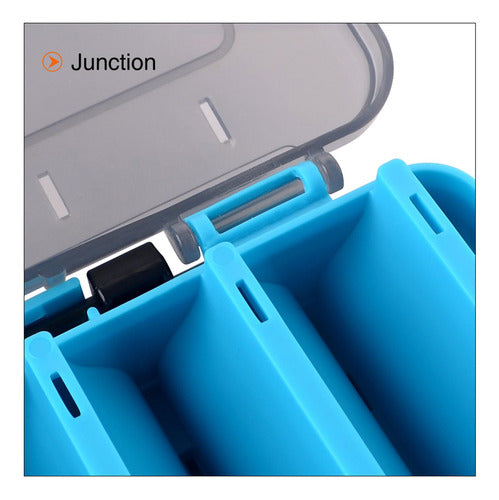Caja Porta Señuelos Pesca 14 Compartimientos Doble - Norplat Azul
