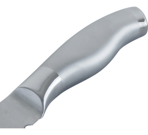 Cuchillo Aserrado Para Pan 20 Cm - Cukin Plateado