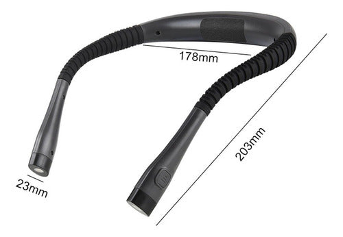 Luz Lectura De Cuello Led Luz Para Leer 3 Niveles - Norplat Negro Negro