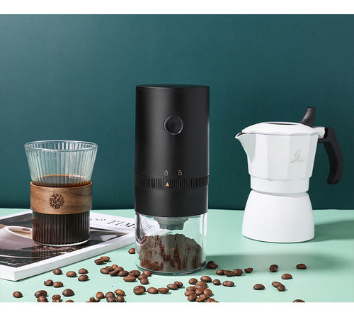 Molinillo Café Electrico Norplat Moledor Portátil Recargable Negro