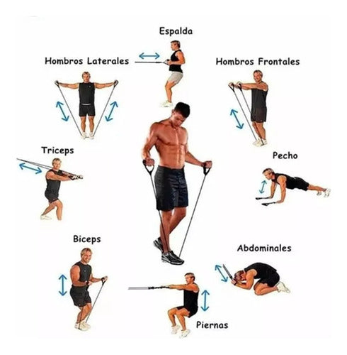 Set Bandas Elásticas Resistencia Para Ejercicios 11 Piezas