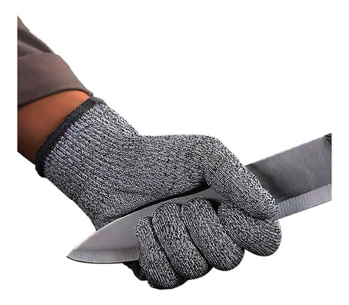Guantes Anti Corte Para Cocina, Tallas ; L - M Gris Talla M