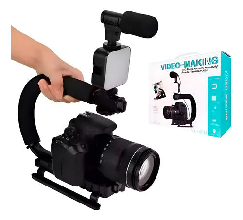 Estabilizador De Cámara De Video Soporte De Teléfono Norplat Negro