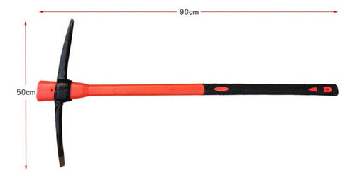 Picota Herramienta 1500g Pala Mango Fibra Vidrio Norplat Negro