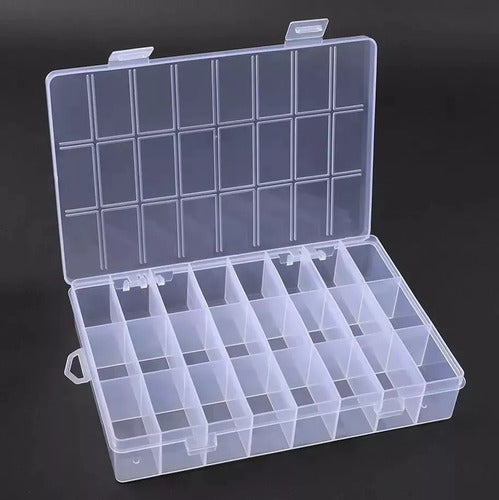 Caja Organizadora Plástica Multipropósito Con Compartimentos Transparente Liso