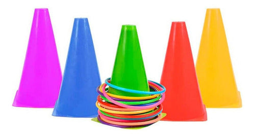 Kit Entrenamiento Norplat Con Cono Y Aros Agilidad Crossfit Multicolor