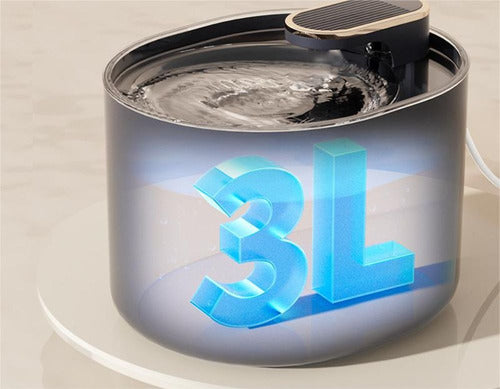 Bebedero Gatos Perros Mascotas Eléctrico Detección Agua Wuf Negro