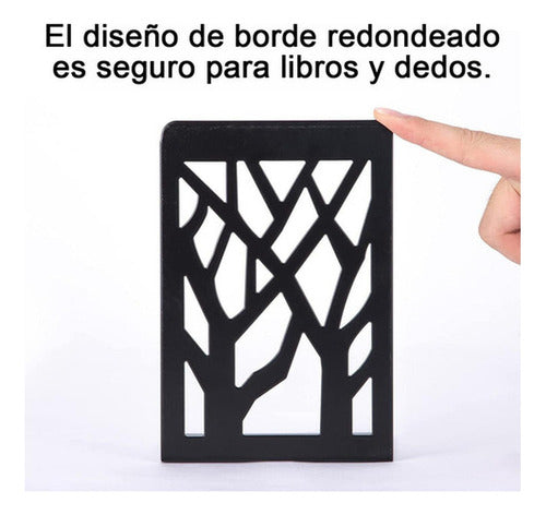 Soporte Sujetalibros 2 Pares De Soportes Para Libros Norplat Negro