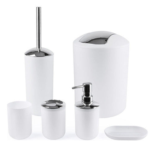 Set De Accesorios Para Baño - 6 Piezas - Norplat Blanco