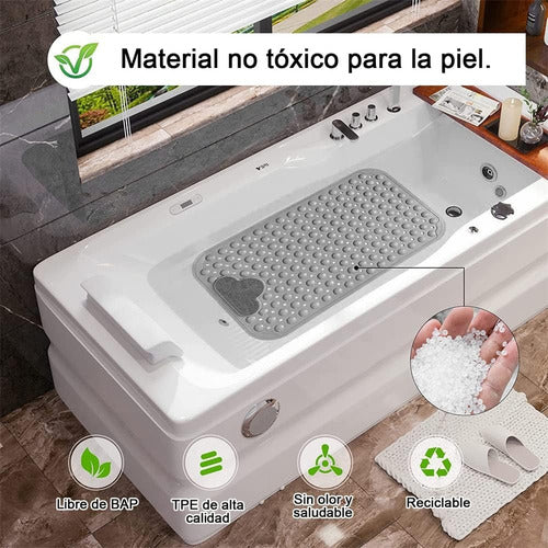Piso Goma Antideslizante Para Ducha Tinas Alfombra - Norplat - Gris